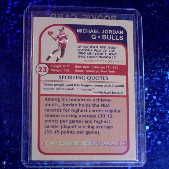 Michael Jordan Rookie Card - Picture 2 of 2